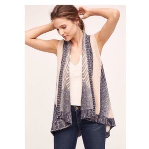 Anthropologie Sleeping on Snow Wool Vest sz M/L